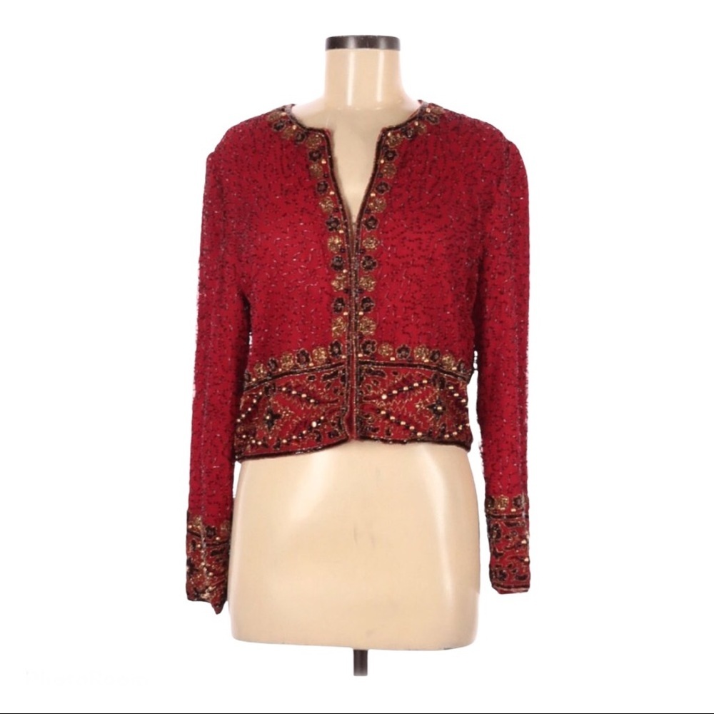 LAURENCE KAZAR SILK VINTAGE BLAZER SIZE L